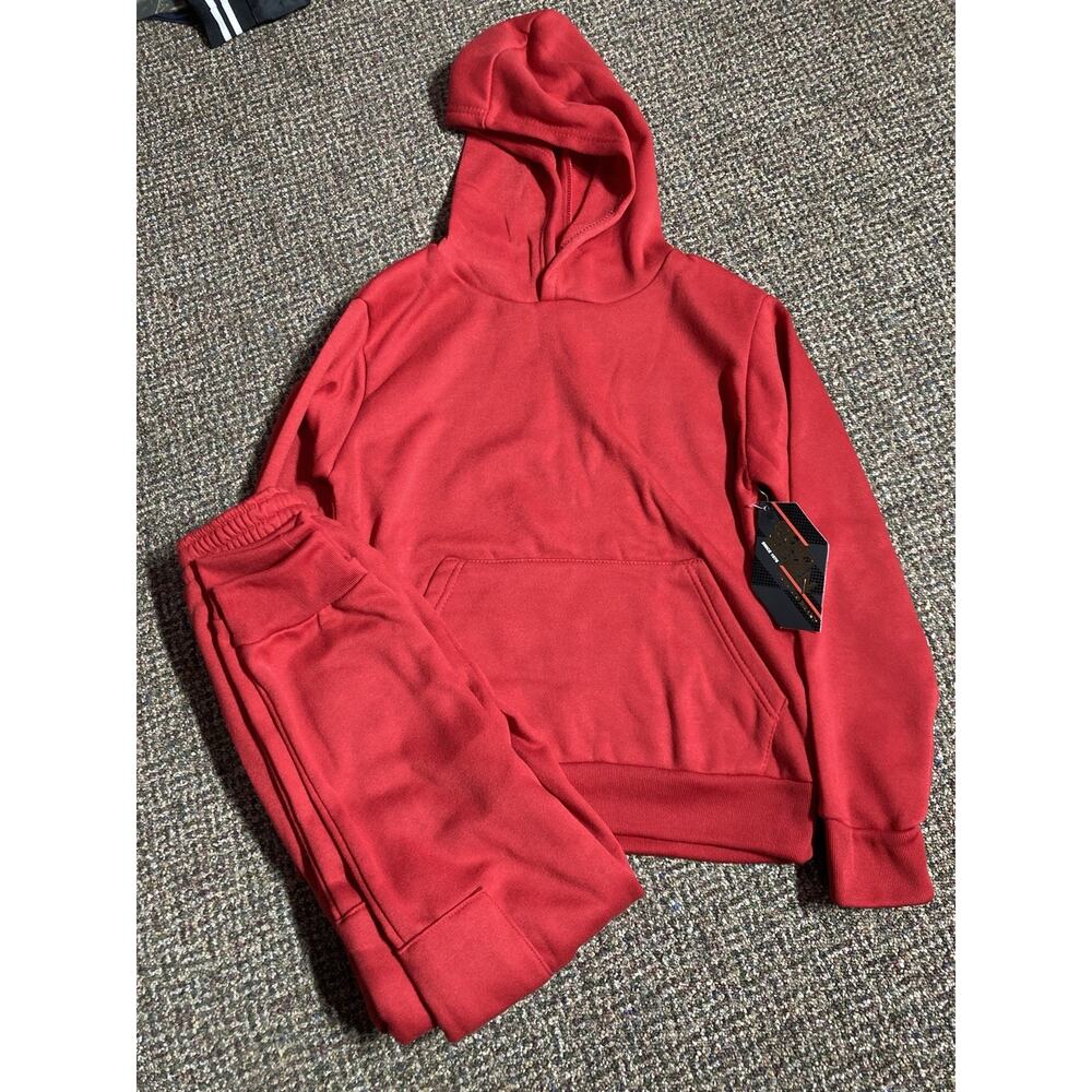 Quad Seven Boys 8/10 Hoodie And Jogger Set, Red, New With Tags